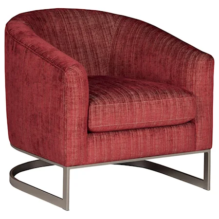 Contemporary Accent Chair with Sloped Arms